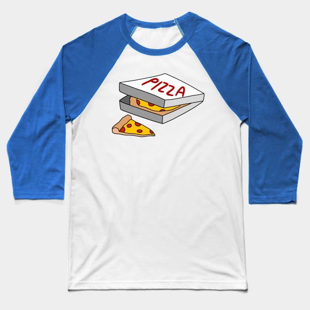 Box Full of Pizza Baseball T-Shirt by saradaboru